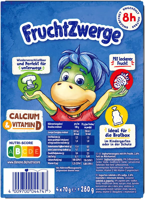 FruchtZwerge Quetschies 4x70g Erdbeere