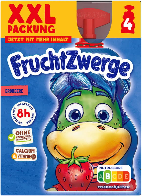 FruchtZwerge Quetschies 4x70g Erdbeere