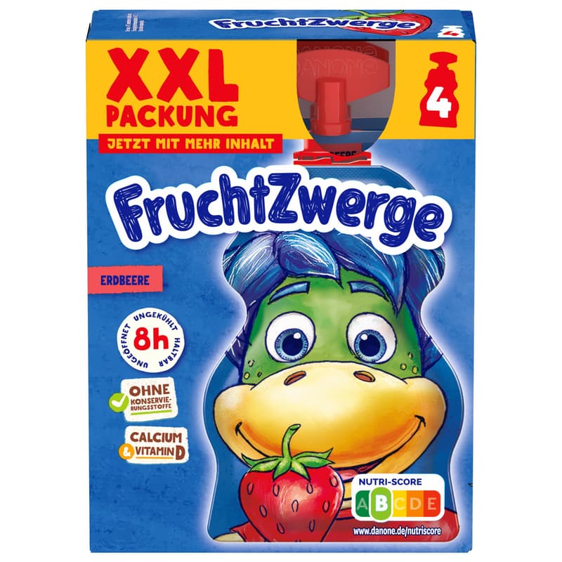 FruchtZwerge Quetschies 4x70g Erdbeere