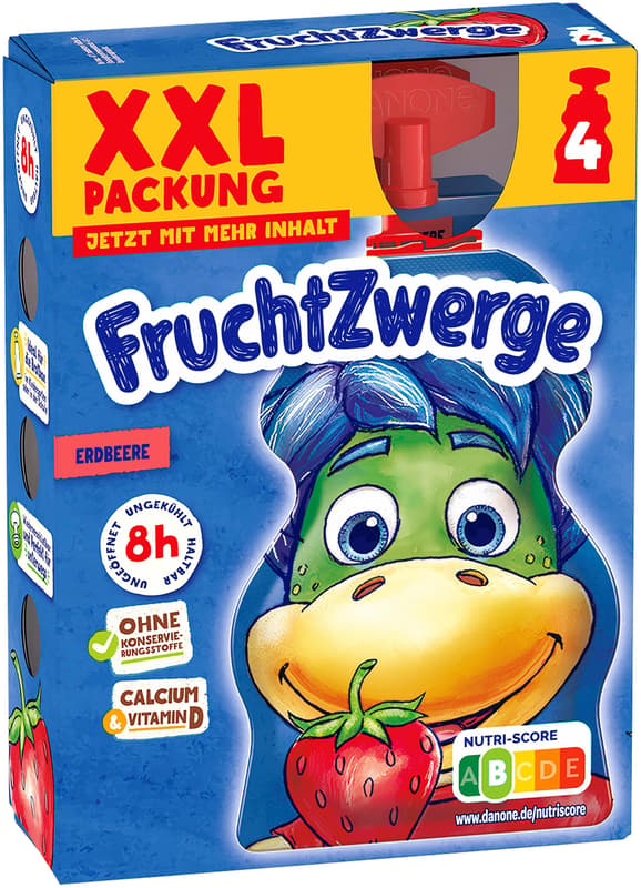FruchtZwerge Quetschies 4x70g Erdbeere