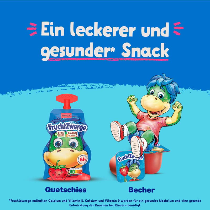 FruchtZwerge Quetschies 4x70g Banane-Erdbeere