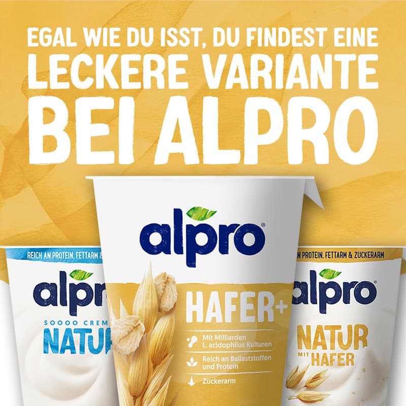 Alpro Yogurt Alternative with Soy Base, Oat+ Natural