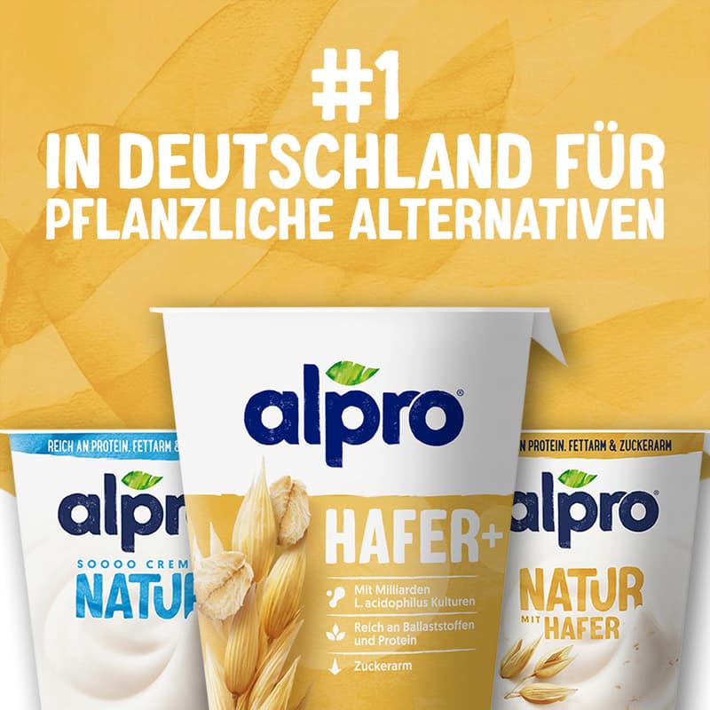 Alpro Yogurt Alternative with Soy Base, Oat+ Natural