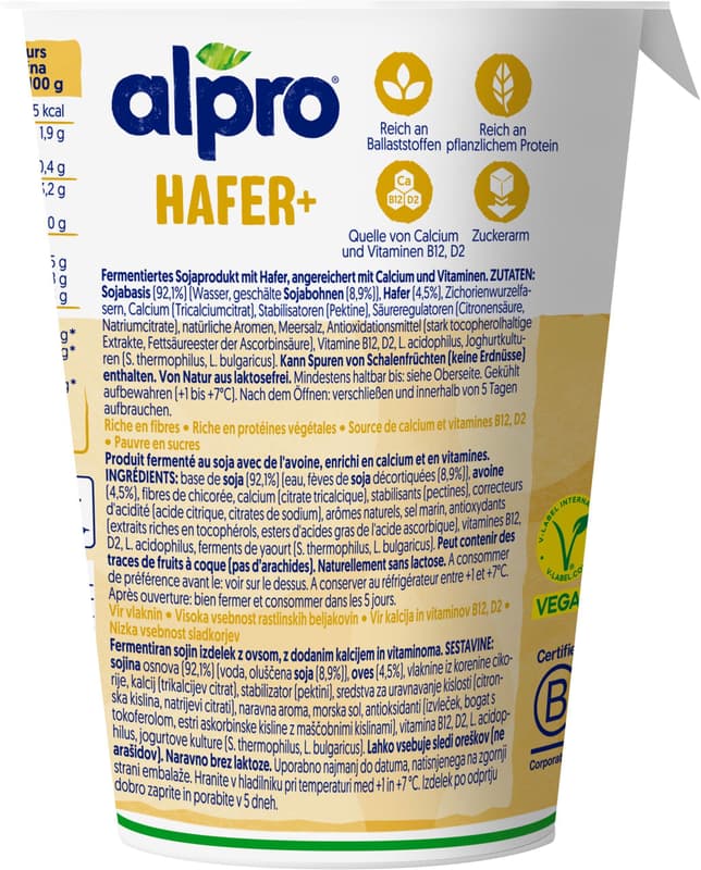 Alpro Yogurt Alternative with Soy Base, Oat+ Natural
