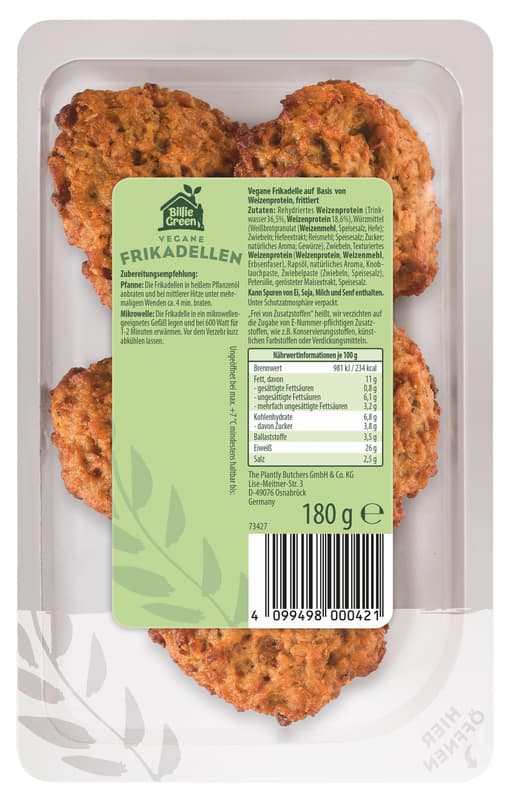 Billie Green Frikadellen VEGAN