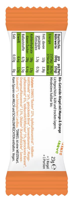 Freche Freunde Bio Riegel Mango & Orange