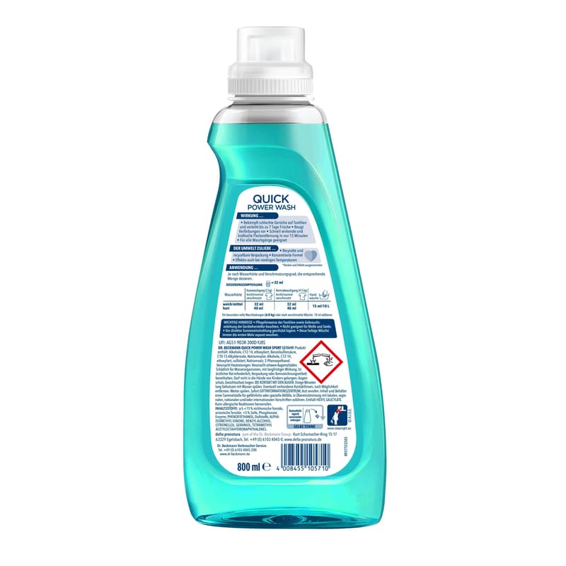 Dr. Beckmann Quick Power Wash Sport 800ml