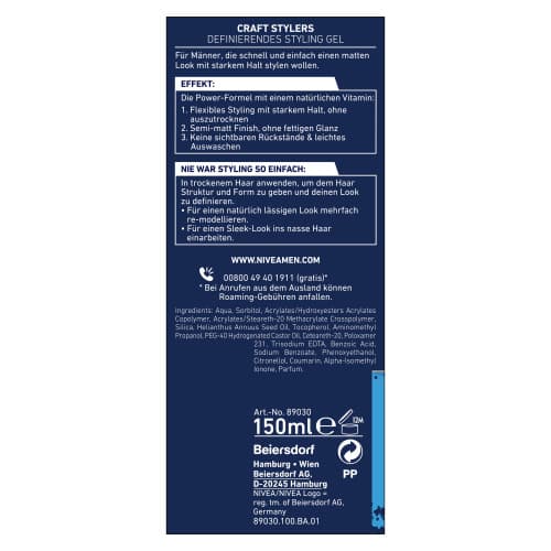 Nivea Men Craft Stylers Defining Styling Gel