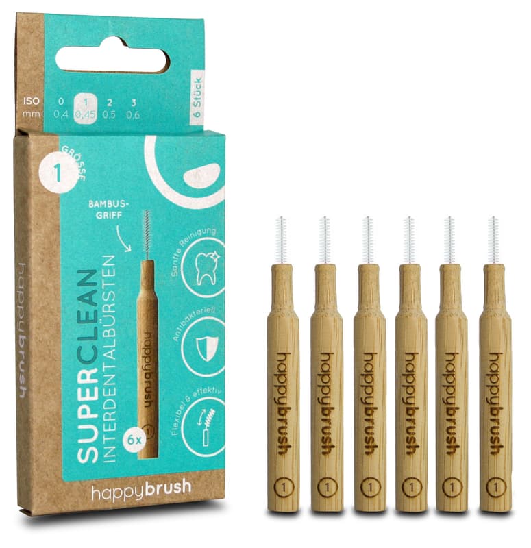 happybrush SuperClean interdental brushes ISO 1