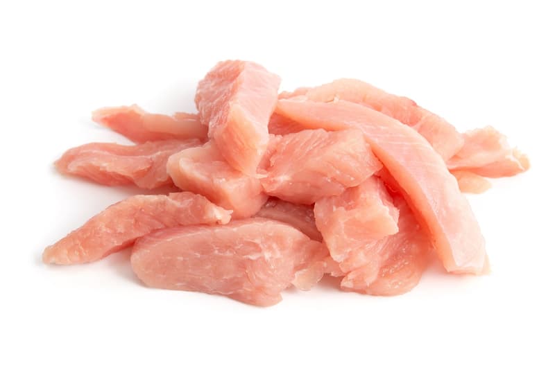 Traditional poultry turkey breast strips