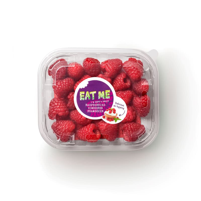 Himbeeren, Schale