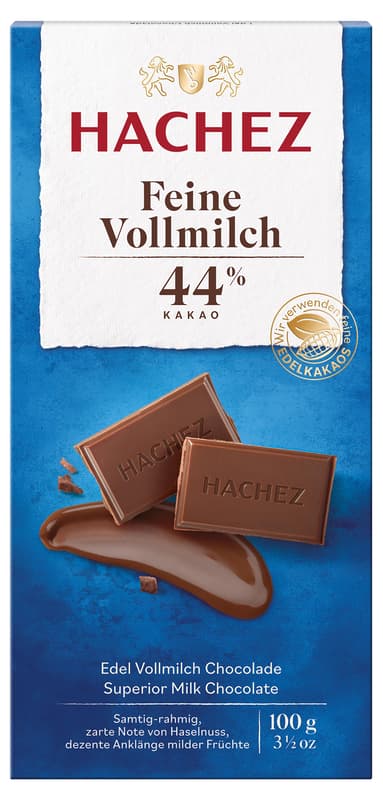 Hachez Bar Fine Milk Chocolate 44%