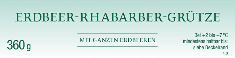 Zum Dorfkrug Erdbeer-Rhabarber-Grütze