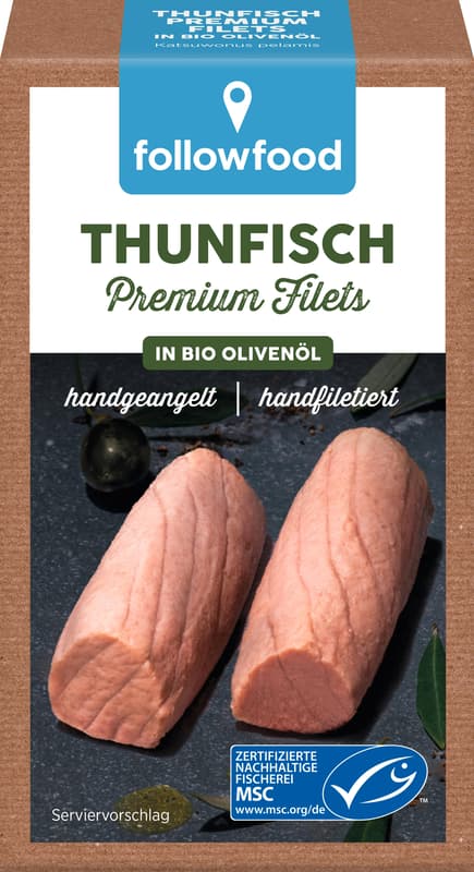 followfood MSC Thunfisch Premium Filets in Bio Olivenöl