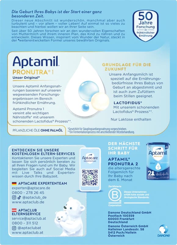 Aptamil Pronutra 1 Anfangsmilch Vorratspack