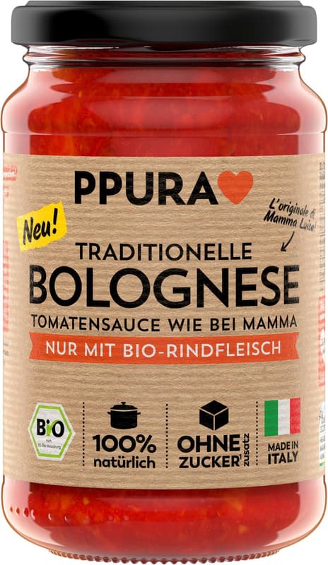 PPURA ORGANIC Traditional Bolognese Sauce – with organic beef
