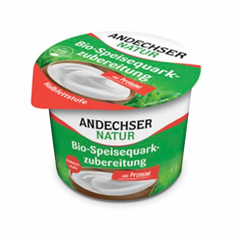 Andechser organic curd cheese preparation half fat level