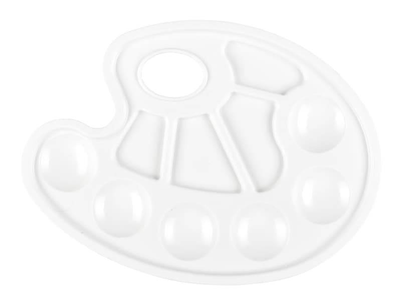 Idena plastic mixing palette white