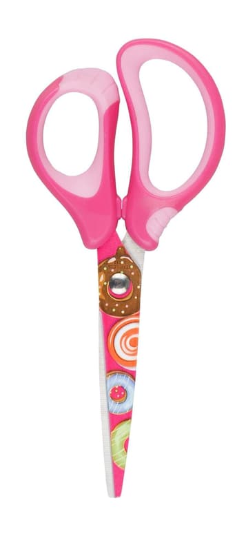 Idena Scissors Donut with Soft Grip pink 15cm