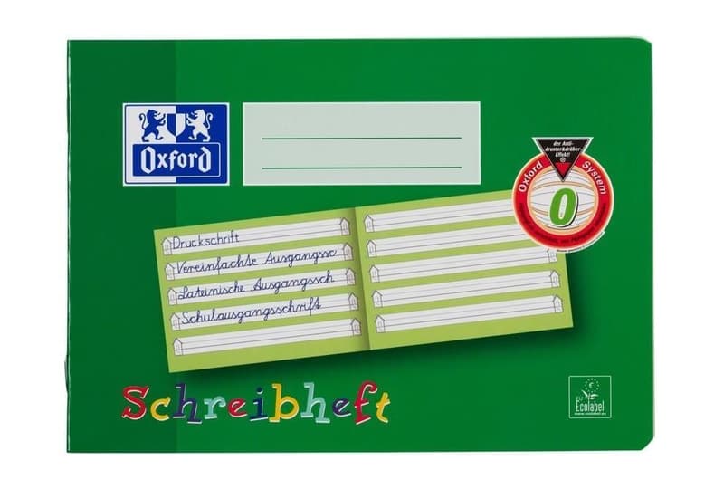 Oxford Writing Pad, ruled, 16 sheets, green, DIN A5 landscape