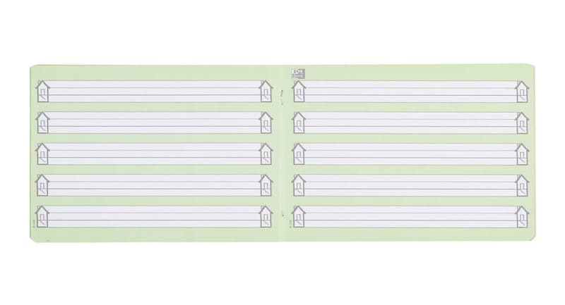 Oxford Writing Pad, ruled, 16 sheets, green, DIN A5 landscape