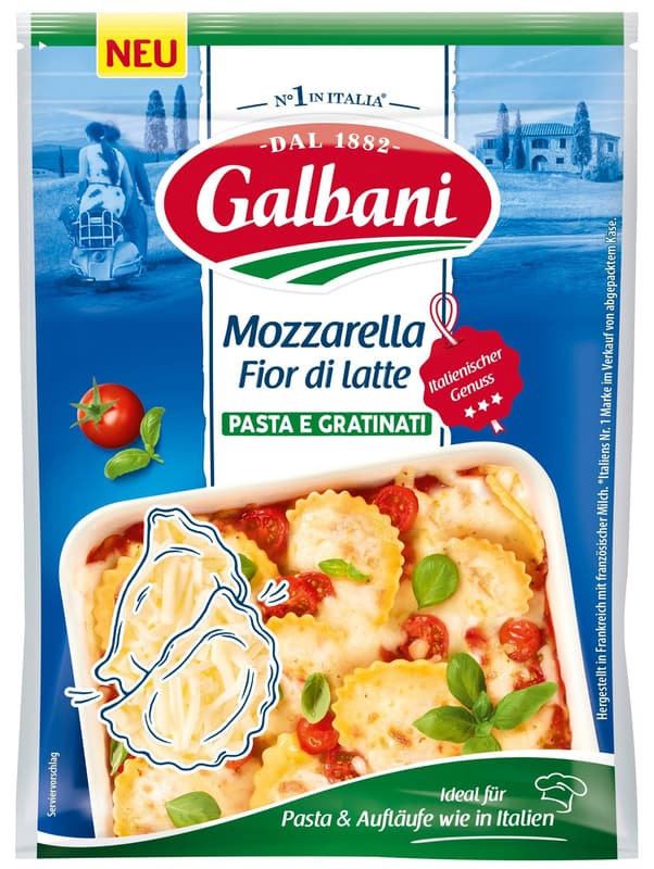 Galbani Fior di Latte gerieben Pizza