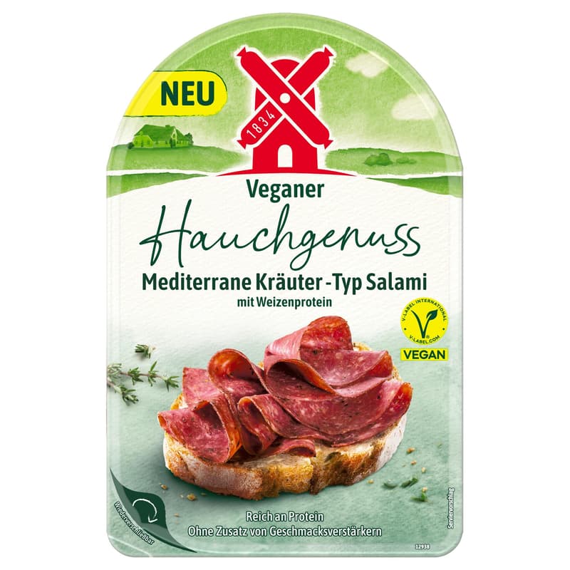 Rügenwalder Mühle Delicate Mediterranean Herbs - Salami Style VEGAN