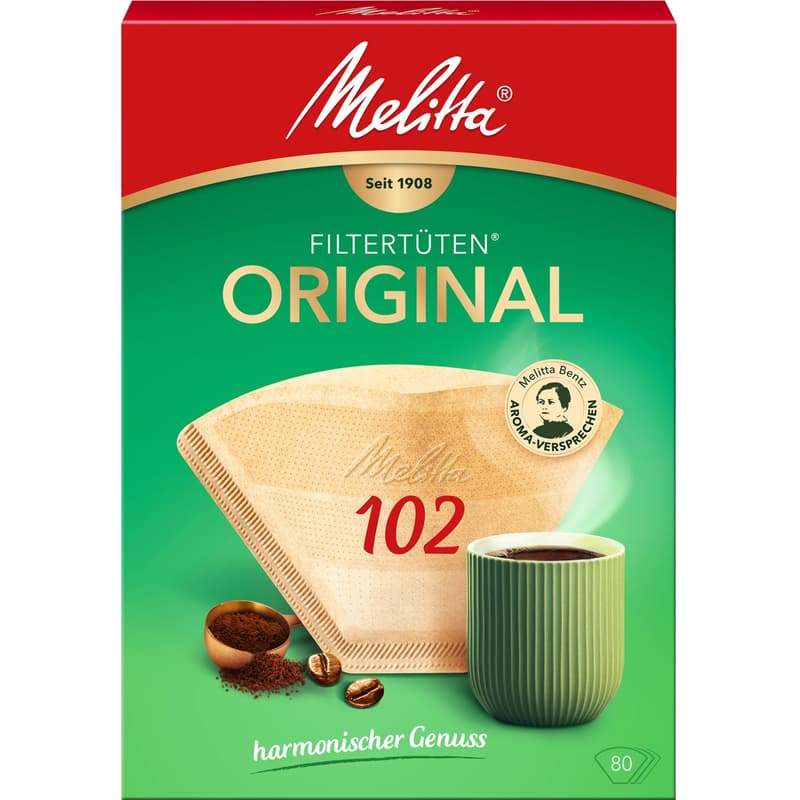 Melitta coffee filters Aroma 102 natural brown 80 pieces