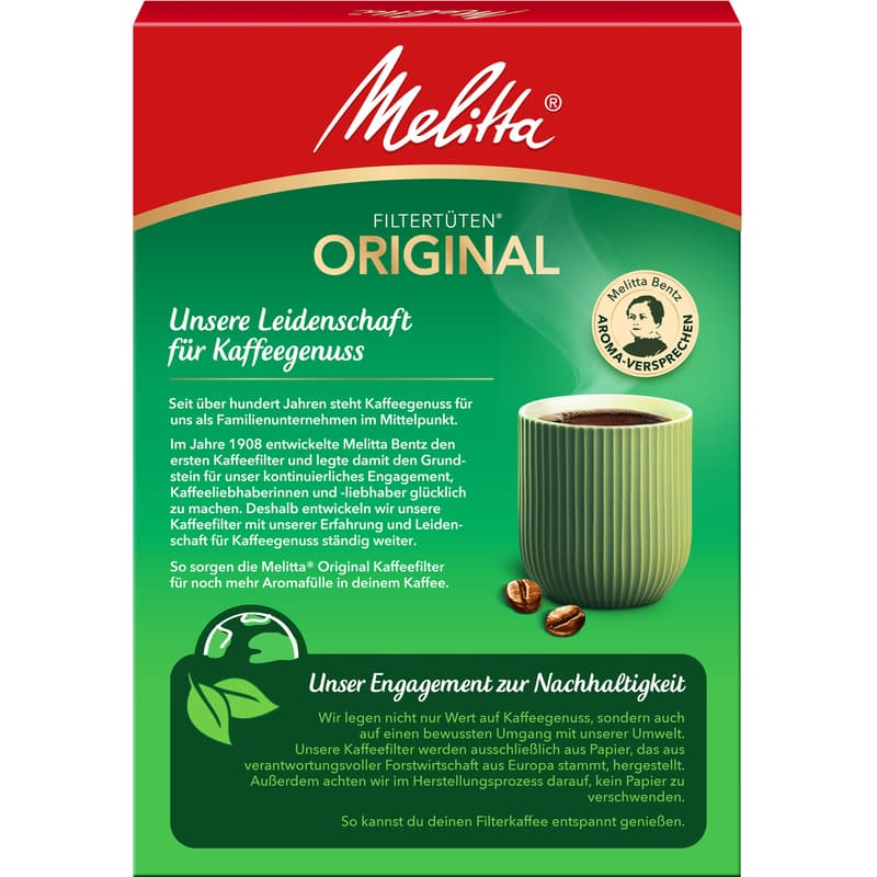 Melitta coffee filters Aroma 102 natural brown 80 pieces