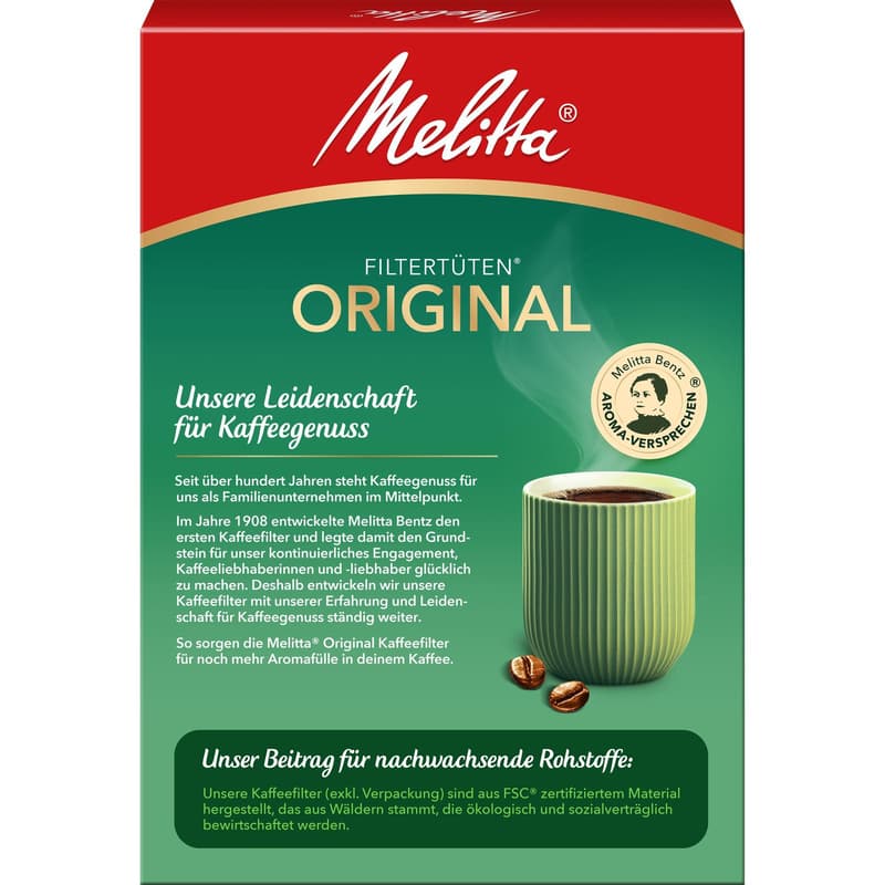 Melitta coffee filters Aroma 102 natural brown 80 pieces