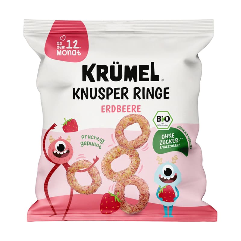 Krümel Bio Knusper Ringe Erdbeere