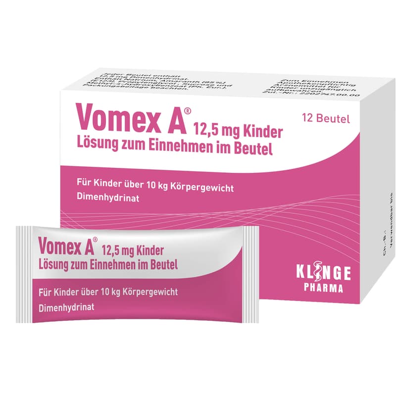VOMEX A 12,5 mg Kinder Lsg.z.Einnehmen im Beutel