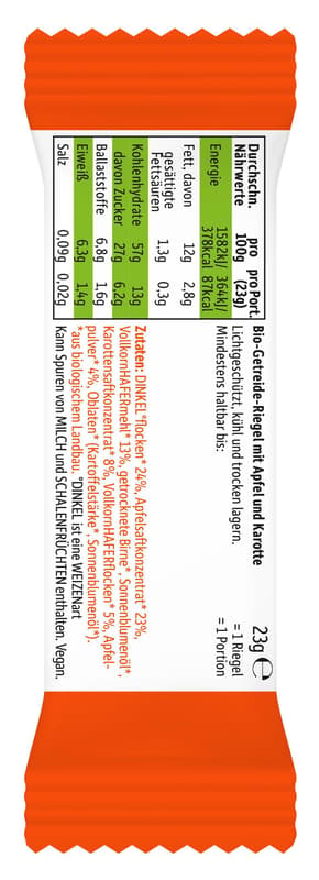 FF Organic Cheeky Bar Apple & Carrot 4x23g