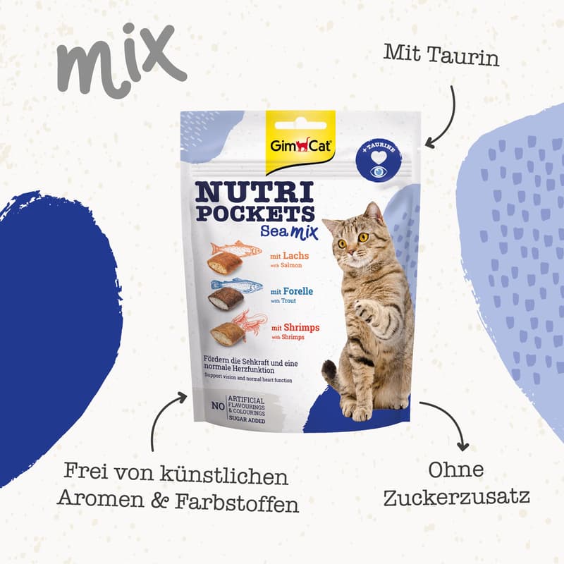 GimCat Nutri Pockets Sea Mix 150 g