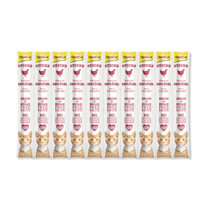 GimCat Sticks Poultry 10 pcs.