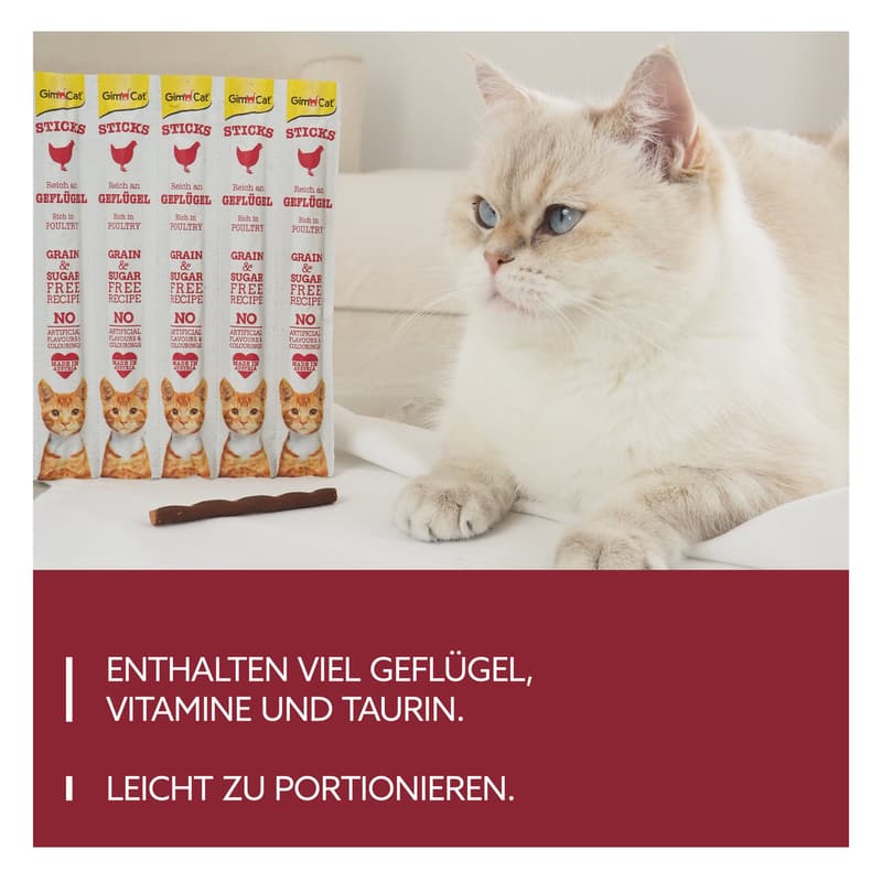 GimCat Sticks Poultry 10 pcs.