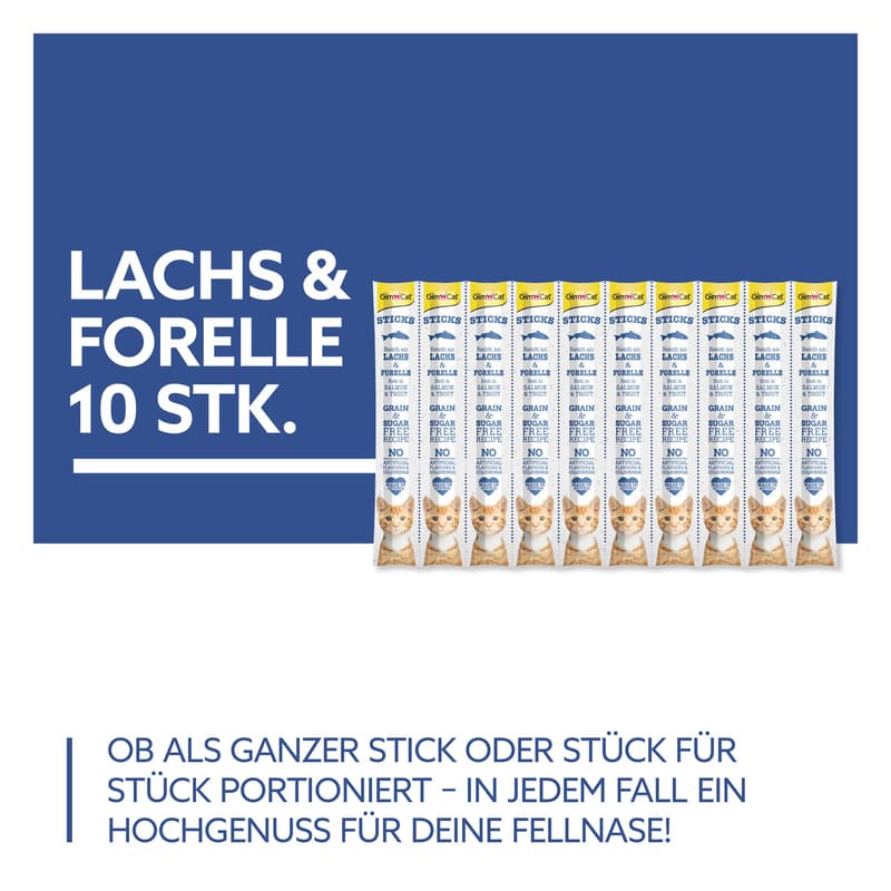 GimCat Sticks Salmon & Trout 10 pcs.