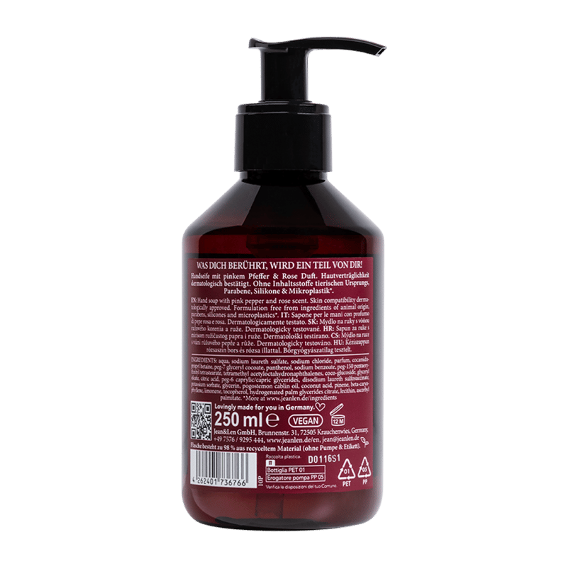 Jean&Len Hand Soap Pink Pepper/Dark Rose