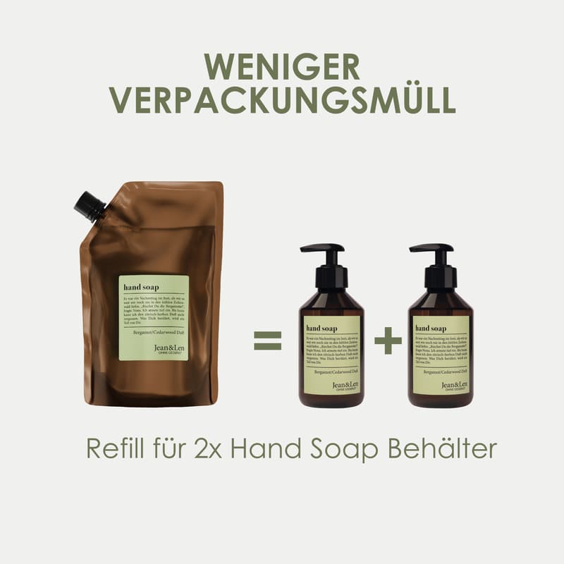 Jean&Len Hand Soap Bergamot/Cedarwood Refill Pack