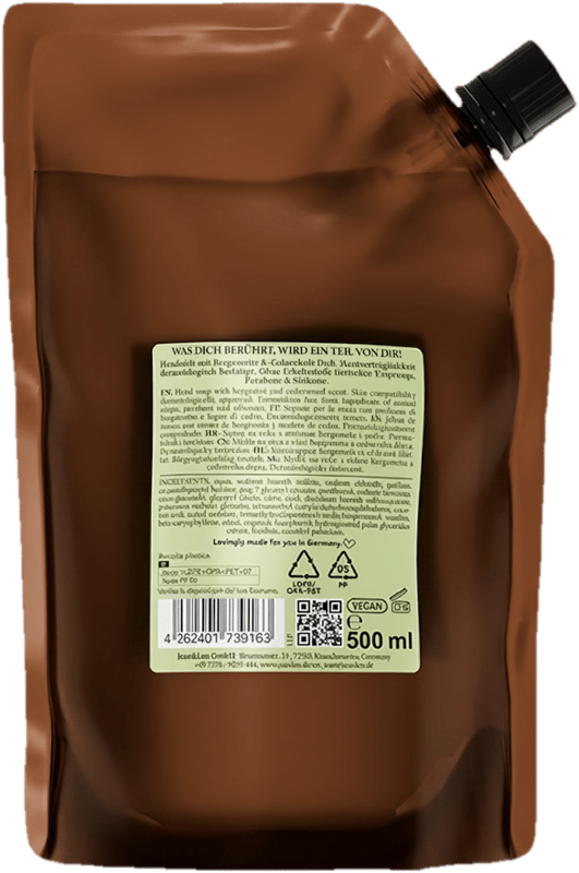 Jean&Len Hand Soap Bergamot/Cedarwood Refill Pack