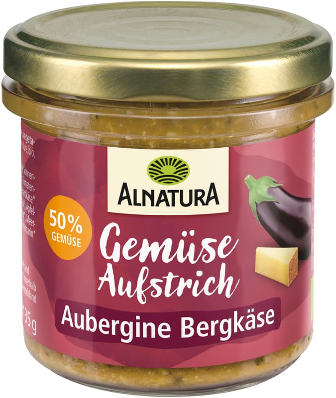 Alnatura BIO Gemüseaufstrich Aubergine Bergkäse