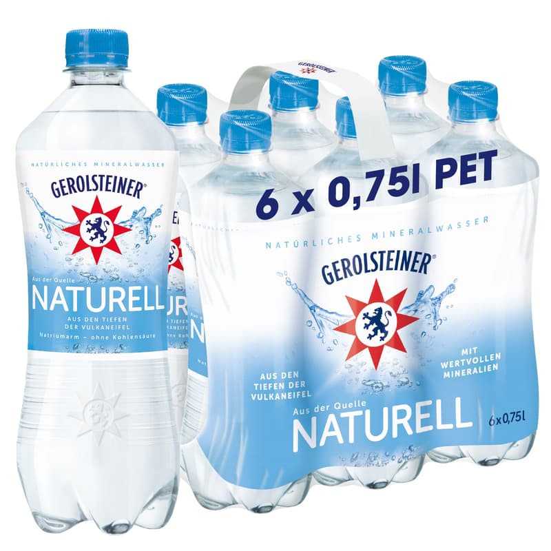 Gerolsteiner Naturell 6x0,75 l PET (EINWEG)