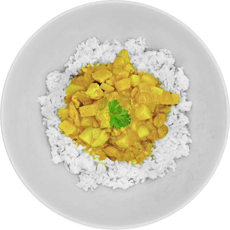 Pappudia Gelbes Curry mit Reis