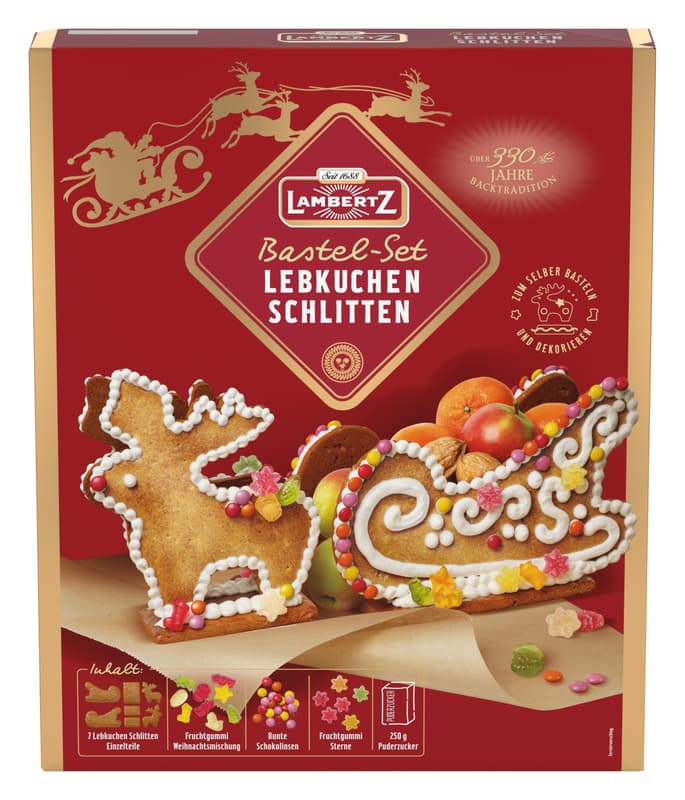 Lambertz Lebkuchen-Schlitten-Bastelset