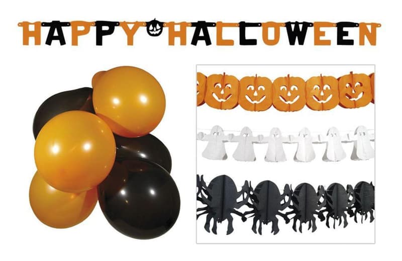 Decoration Set Halloween black/orange