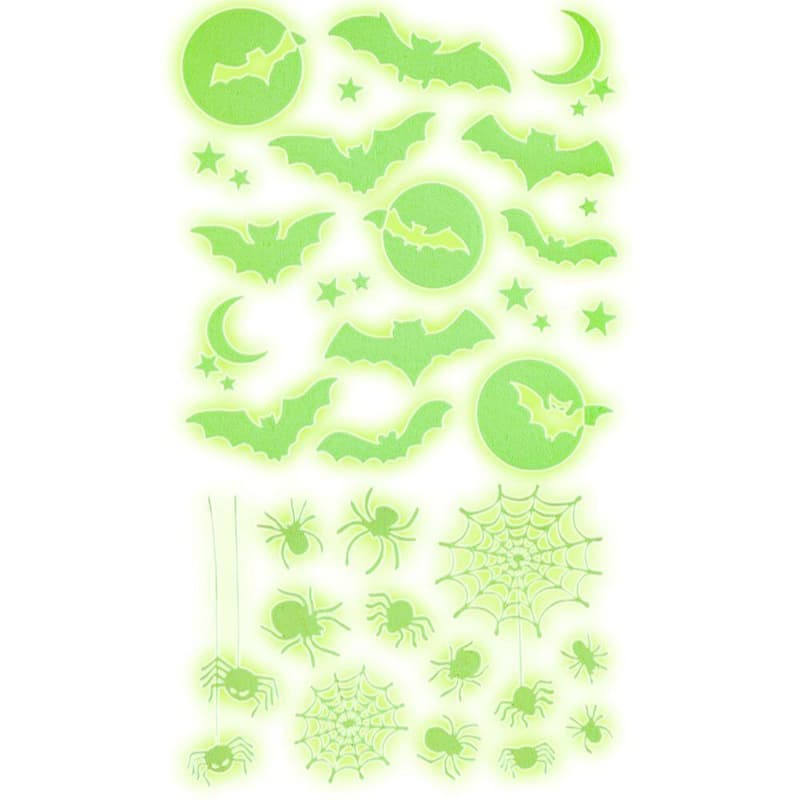 Decorative Glowing Glow in the Dark Halloween Sticker 21x15cm