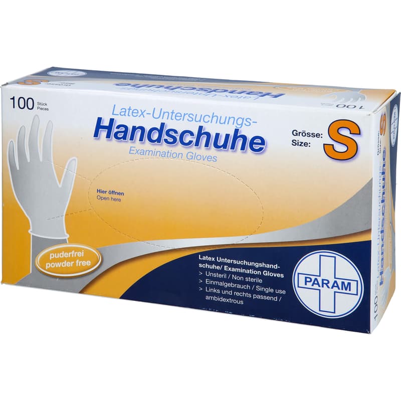 HANDSCHUHE Einmal Latex puderfrei S