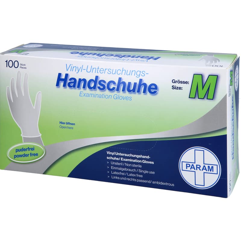 HANDSCHUHE Einmal Vinyl puderfrei M