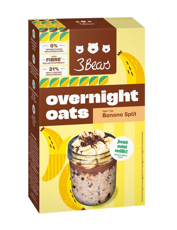 3Bears Overnight Oats Banana Split