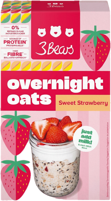 3Bears Overnight Oats Edle Erdbeere